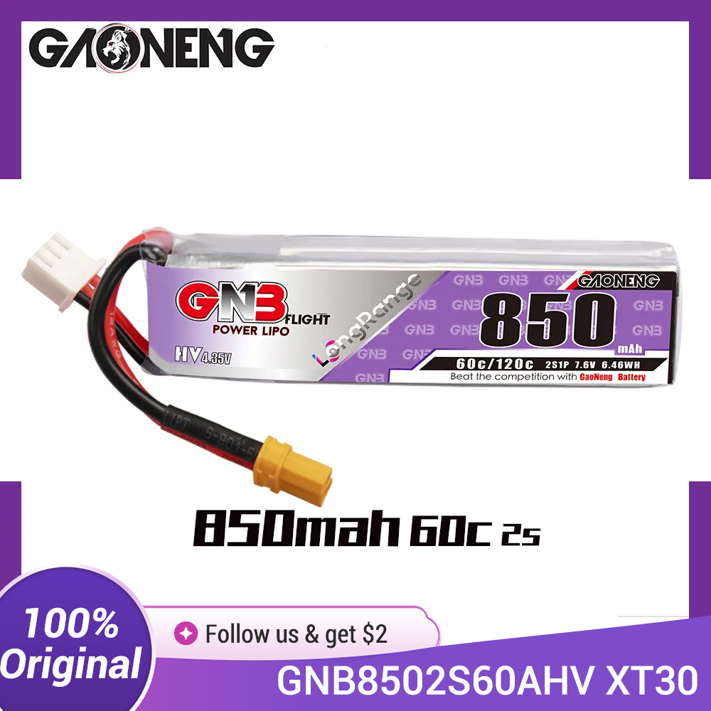 Drone Kit Long Range - Akumulator LiPo GAONENG GNB 850mAh 2S